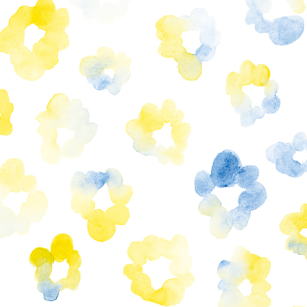 黄色いお花のテキスタイル画像1