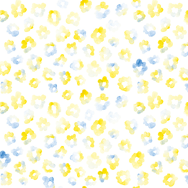 黄色いお花のテキスタイル画像0